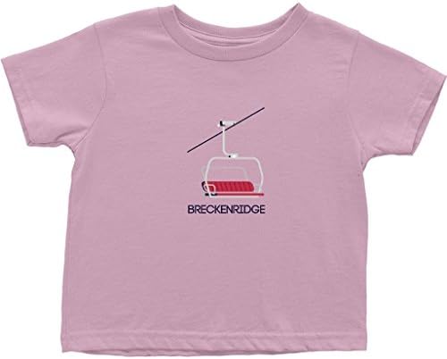 Breckenridge Chairlift - Colorado Toddler T-Shirt (2T, Pink)