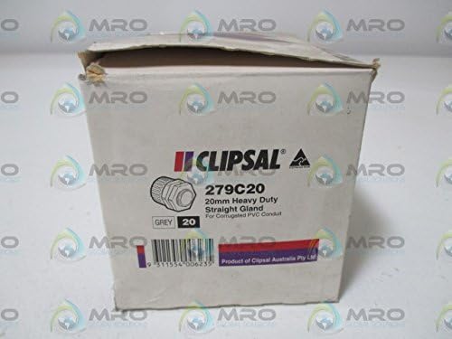 LOT OF 20 CLIPSAL 279C20 STRAIGHT GLANDNEW IN BOX