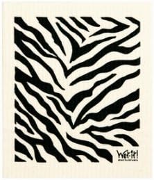 Swedish Treasures Wet-it! Cleaning Cloth, Works Great in Kitchen, Bathroom or Any Room, Reusable & Biodegradable, Zebra