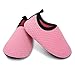 JIASUQI Baby Athletic Slip on Beach Walking Water Shoes for Swim River Pool,Pink Dot 6-12 Months