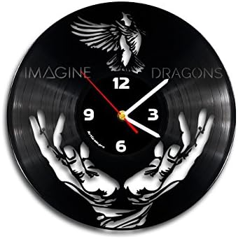 Imagine Dragons Design Vinyl Wall Clock – handmade gift for any occasion – unique birthday, wedding, anniversary, Valentine’s day gifts - Wall décor Ideas for any space