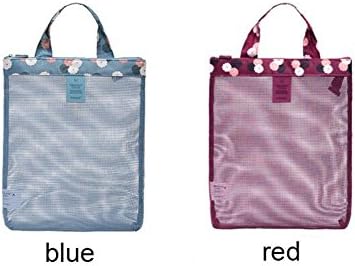 UKCREATIVE_UK Women Beach Toiletry Bag Swim Bag Mesh Pouch Shoulder Bags Handbag Shopping Big Travel Storage Mesh Bags Organizer