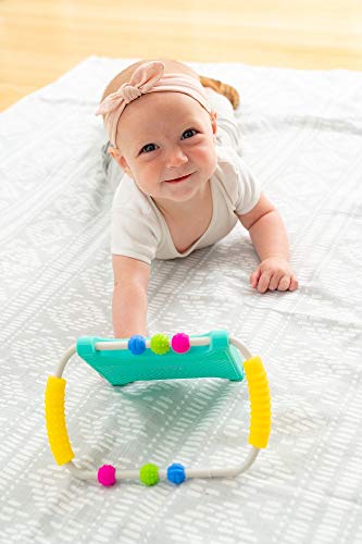 MOBI PEEKA TUMMY TIME MIRROR - Baby Essentials for your baby - Tummy Time Mat - Baby Toy 0-6 months - Shatterproof Mirror for Baby BPA + Phthalate Free Food Grade Silicone - Baby Mirror Tummy Time Toy