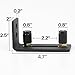 Stay Roller Guide Sliding Barn Door Bottom Guide Adjustable Floor Guide Wall Mounted Hardware with Black Power Coat-Flush to Floor
