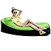 HAKE Inflatable Lounger with Portable Carry Bag for Outdoor and Indoor use (Green Lounger)