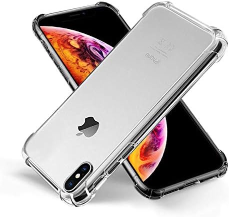Alaxy Phone Case Compatible with iPhone Xs/iPhone X Cases, Clear Thin Soft TPU Anti Scratch Phone Cover Reinforced Corners Shock Absorption [Support Wireless Charging] 104