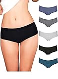 Womens Underwear Boyshort Panties Cotton / Spandex - 6 Pack Colors and Patterns may Vary (X-Large, Assorted)