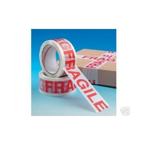 Speedy Packaaging 3 x ROLL FRAGILE PACKING TAPE,66m x 50mm