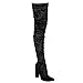 CAPE ROBBIN GD80 Women's Snug Fit Inside Zip Stretchy Block Heel Thigh High Boot