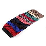 Womens Crochet Bow Knitted Headband Ear Warmer Hair Muffs Band Headwrap