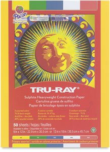 Tru-Ray(R) 50% Recycled Construction Paper, 9in. x 12in., Turquoise, Pack Of 50