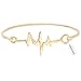 MANZHEN Delicate 3 Colors Easy Open Doctor Nurse EKG Heartbeat Lifeline Pulse Hook Bangle Bracelet
