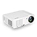 Video Projector - InnerTeck IT450 2500 Lumens 1280x800 Resolution Home Projector Support 1080P for Home Cinema Theater TV Laptop Game iPad iPhone Android Smartphone by USB/HDMI/ATV/AV/YPBPR/VGA-White