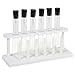 6 Piece Pyrex Glass Test Tube Set with Caps and Rack