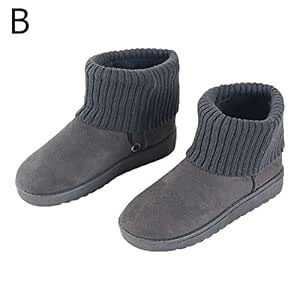 NAKELUCY pantuflas térmicas para mujer, botas de nieve con estilo ...