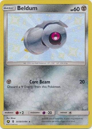 Pokemon Single Card Beldum Shiny Vault Sv30 Sv94 Hidden Fates Amazon Co Uk Toys Games