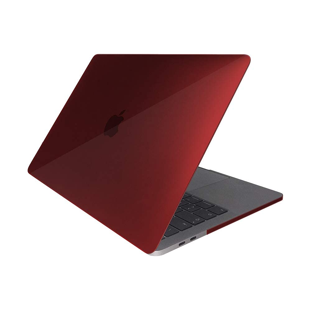 aiino Glossy - Hard Shell Case for MacBook Pro 13 Inch (2020/2022), Ultra Slim and Durable Cover, Plastic Hard Case with Screen Protector and Keyboard Cover - Red