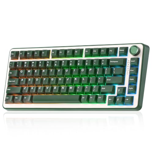 YUNZII B75 PRO Kabellose Mechanische Tastatur (Olive Green, Milk Switch)