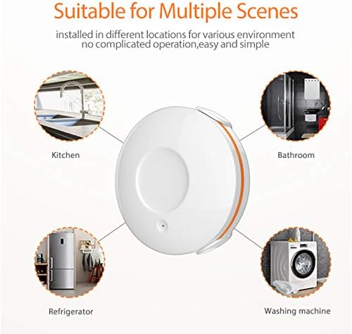 FANGYUN Smart Home Wasserlecksensor kabellos Hochwasserdetektor Wasserleck Erkennung Alarm Wasserstand berschreitet Standardalarm