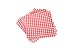 Fox Run French Fry Wax Paper Liners, Red Gingham, 24-Count