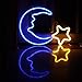 Neon Light Sign Blue Moon Star Neon Night Light for Kids' bedroom Wall Art LED Decorative Lights for Home USB Powered LED Crescent Moon Neon Christmas Birthday Gift(NEMBSWW)