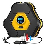 NOOX Digital Tire Inflator with Tire Pressure Gauge 12 Volt Air Compressor Flat Tire Repair Tool Air Pump for Car Bicycle Air Mattresses Balls Water Pool Toys Inflatables etc