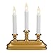 Xodus Innovations FPC1530B Battery Operated LED Window Candelabra, Plastic Gold Base, Warm White Light