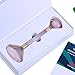 Rose Quartz Facial Roller – Anti-Aging Face Skin Massager – Double End Rolling Skincare Beauty Tool for Smoothing, Brightening, Tightening, Firming Wrinkles, Fine Lines