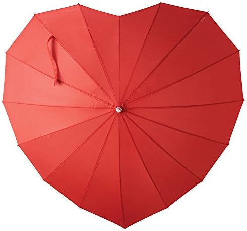 Women's Heart-Shaped Umbrella Sized For Two - Red