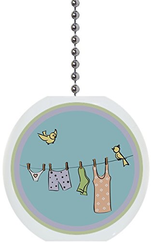 Laundry on Line Solid Ceramic Fan Pull