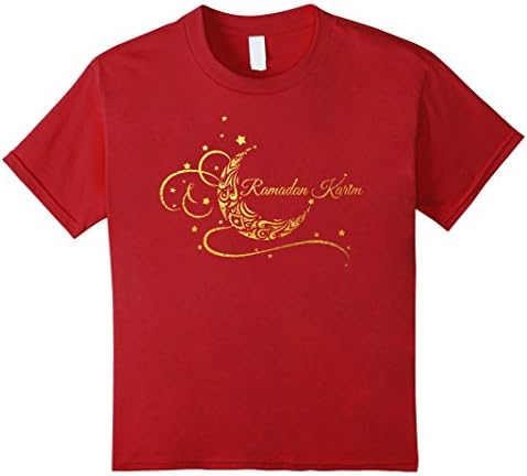unisex-child Muslims Islamic Ramadan Mubarak T-Shirt 4 Cranberry
