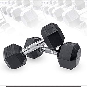 HUINI Dumbbells Set Rubber Hex Dumbbells Heavy Choose Weight Barbell Set with Metal Weight Dumbbells for Home Gym Fitness