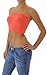 MUSA Seamless Solid Cropped Tube Top Bandeau, One Size, Black