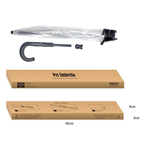 Dog Assembly Umbrella Cap Transparent Pet Towline Hat Puppy Towrope Walk Dog Parasol Leash Rain Bumbershoot