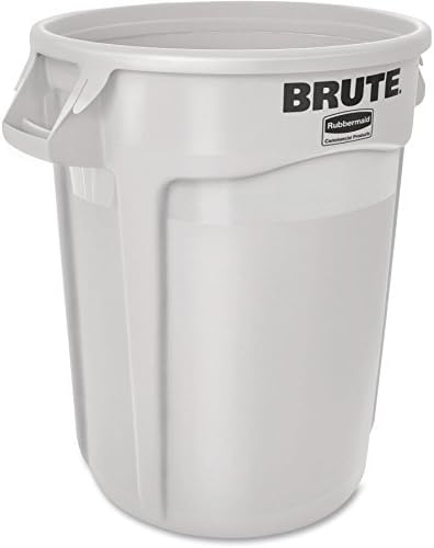 Rubbermaid 2632WHI Brute 32 Gallon Container w/Venting Channels, White