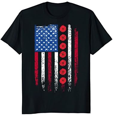 USA American Flag Remembrance Poppy Shirt For Memorial Day