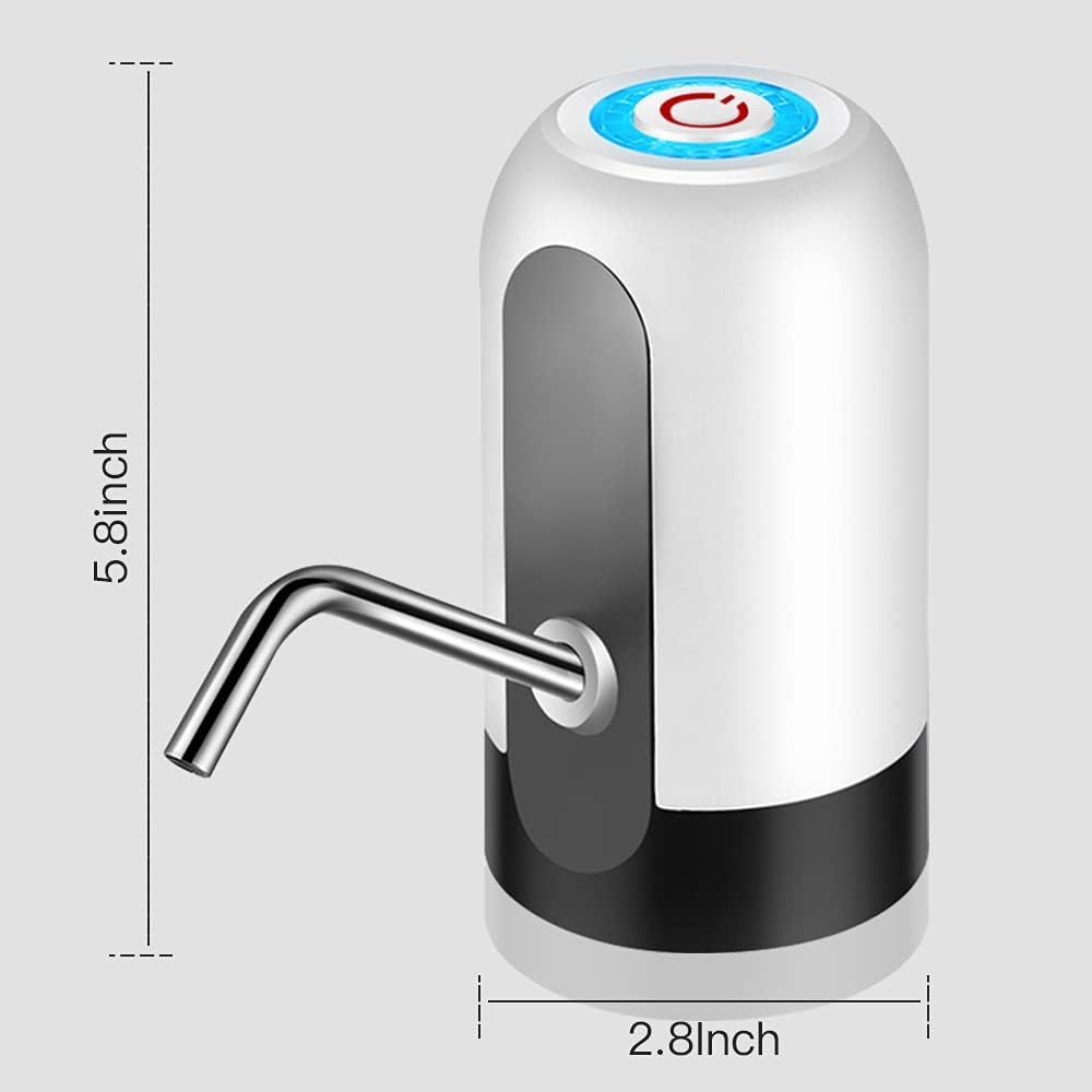 MIKOSI Automatic Water Dispenser 5 Gallon, Portable Electric Water Bottle Pump with Two Hose and USB Charging - - 