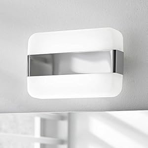 Wonderlamp Bela wandlamp, led, 10 W, chroom, 13,4 x 8,6 x 20 cm