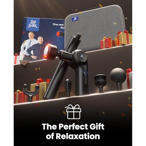 Bob and Brad 2-in-1 Massage Gun with Heat & Infrared, L7 Ultra Back Massager Gun with Detachable Extension Handle & Adjustable Angles for Lumbar & Shoulder, Deep Tissue Percussion Muscle Massager, Ideal Gifts for Men Women
