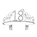 BABEYOND Crystal Birthday Tiara Crown Princess Birthday Crown Hair Accessories Happy 18th Birthday Crown Tiara for Women (18 Birth)