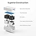 UGREEN RJ45 Coupler Ethernet Extender Connector 5 Pack Inline Coupler Cat7 Cat6 Cat5e Ethernet Cable Adapter Female to Female White