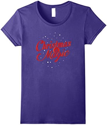 Womens Christmas Is Magic Amazing Holiday T-Shirt XL Purple