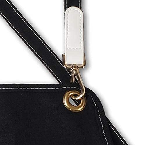 Oxford Grilling Apron, Adjustable BBQ Aprons for Men Dad, Water Oil Stain Resistant Chef Bib Apron with 6 Pockets, 69\