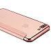 iPhone 8 Plus Case,iPhone 7 Plus Case, LONTECT Slim PU Leather Folio Flip Case with Card Slot & Clear Soft TPU Back Cover for Apple iPhone 8 Plus/iPhone 7 Plus - Rose Gold