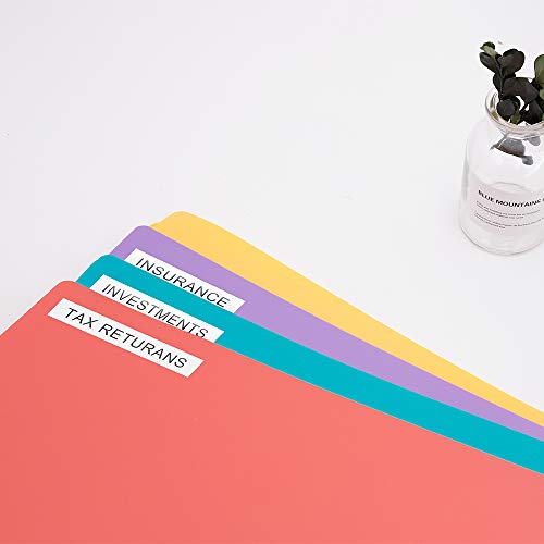 P Touch Label Tape,TZe Tape 12mm 0.47 Inch Laminated White Compatible with Brother P-Touch Label Maker PT-D210 PT-H110 PT-D600, Tze 231 Tape Black on White, 26.2 Feet (8 Meter), 4-Pack