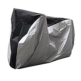 EaseeTop Bike Cover Extra Heavy Duty Bike Protector Durable Waterproof Outdoor Bicycle Storage With A Carry/Storage Bag, Silver & Black In Color, Size L (silver)