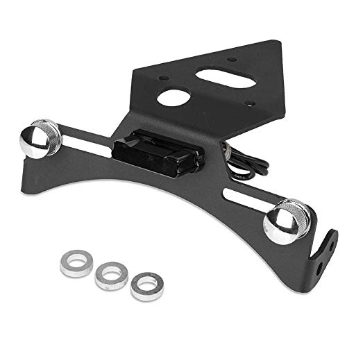 FATExpress License Plate Holder for Triumph Daytona Street Triple Motorcycle Accessories Black Tail Light Bracket Mount Tidy Fender Eliminator 2013 2014 2015 2016 2017 2018 2019