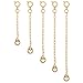 Mudder 5 Pieces Necklace Extenders Bracelet Extender Chain Set for Necklace Bracelet DIY Jewelry Making (Gold)