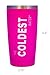 Coldest Stainless Steel Vacuum Insulated Double Wall Travel Modern Tumbler, Durable Coffee Mug, Thermal Cup with Splash Proof Sliding Lid | 20 oz, Flamingo Pink