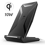 Fast Wireless Charger, Mumba 10W Fast Wireless Charging Stand for Samsung Note9 S9 S9 Plus Note 8 S8 S8 Plus S7 S7 EdgeNote 5 S6 Edge Plus, Standard Charge for iPhone X/8/8 Plus (No Adapter)
